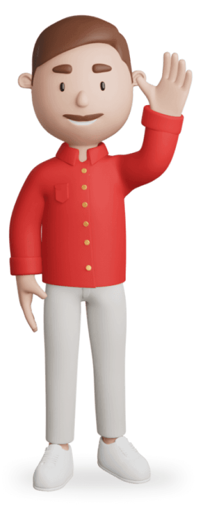 Teacher character waving.