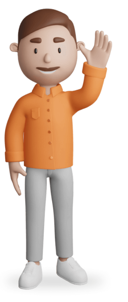 Teacher character waving.