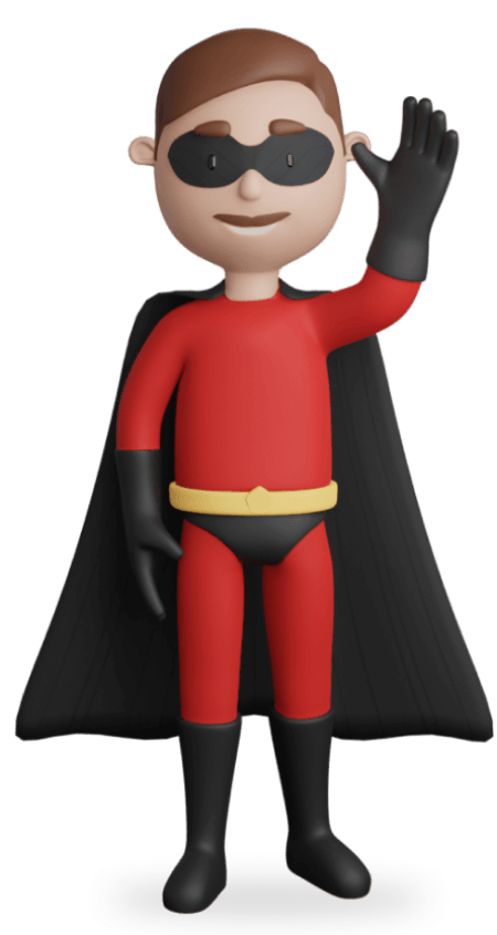 Teacher character waving.