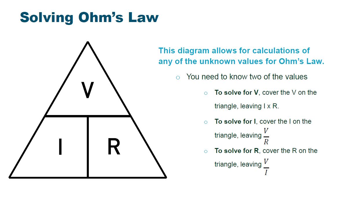 Ohms law worksheet answers quizlet